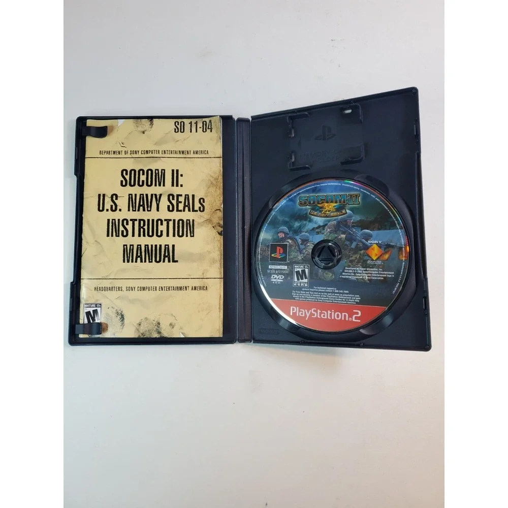 SOCOM II: U.S. Navy SEALs (Sony PlayStation 2, 2003) PS2 CIB Manual Tested Works
